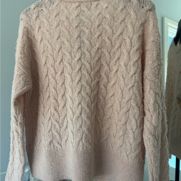 1. State Women's Cable Knit Sweater - Pink US M - Picture 5 of 9